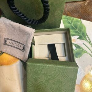 Gucci Green Watch Box with Black Ribbon